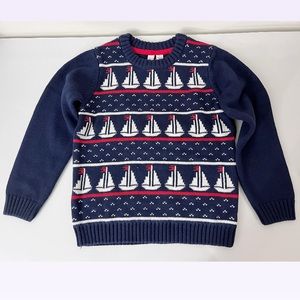Janie and Jack Sailboat Pullover Warm Sweater, NWT